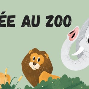 Digital Invitation Card – Day at the Zoo (Canva Template)