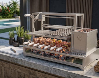 Double Grill CNC Files, Backyard Barbecue Plans (pdf, png, dxf)