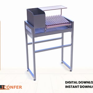 Stainless Steel Parrilla Grill with Adjustable Grate and Elevated Frame
