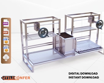 Double Grill CNC File, Backyard Barbecue (Digital Download)