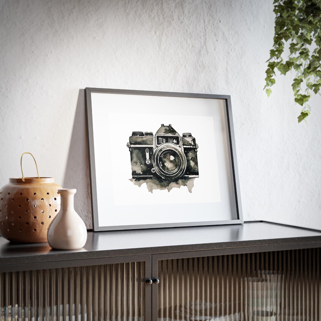 Vintage Camera Art Print, Framed Poster for Home Decor, Photography ...