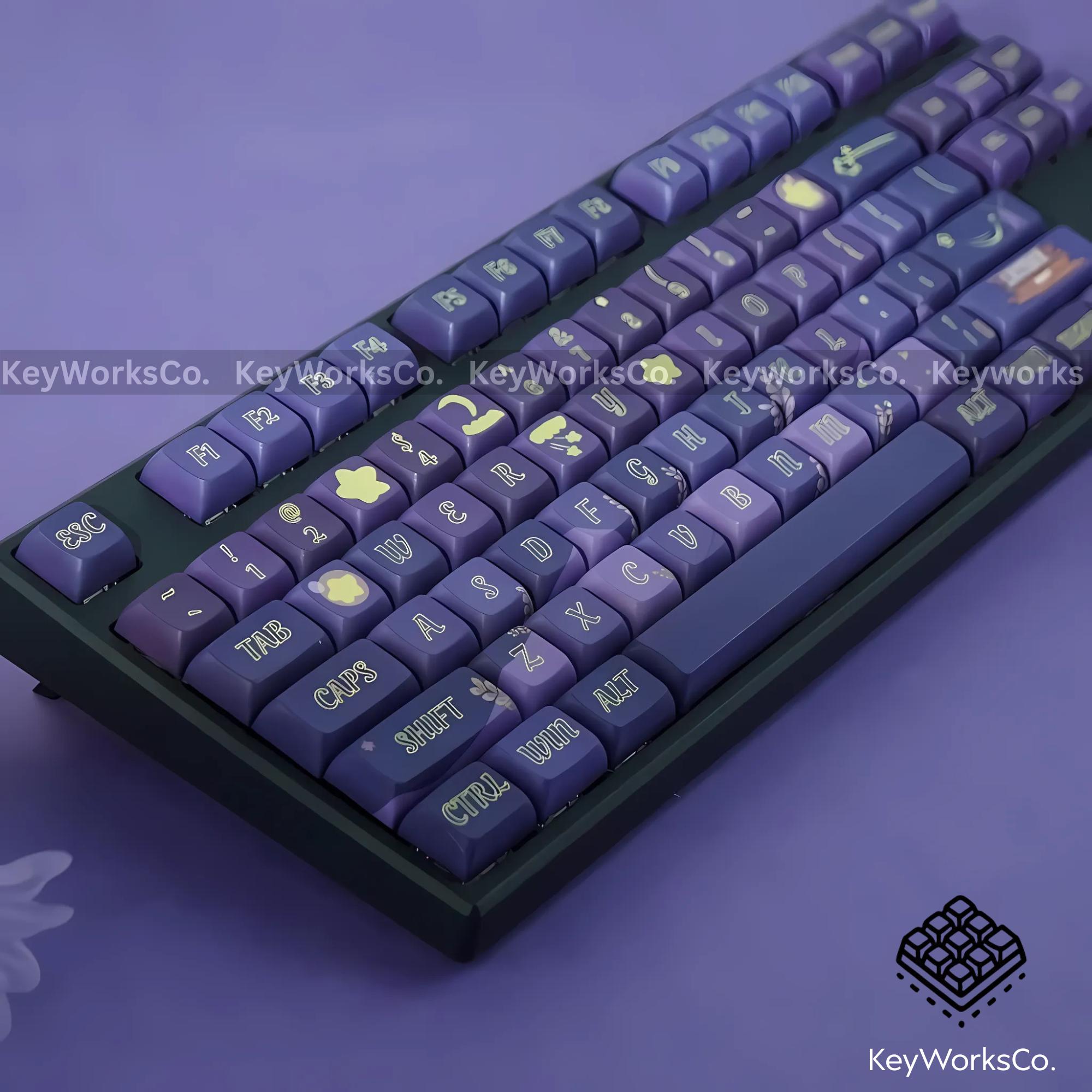 Lavender XDA Profile PBT Keycap Set: 127 Keys for Mechanical