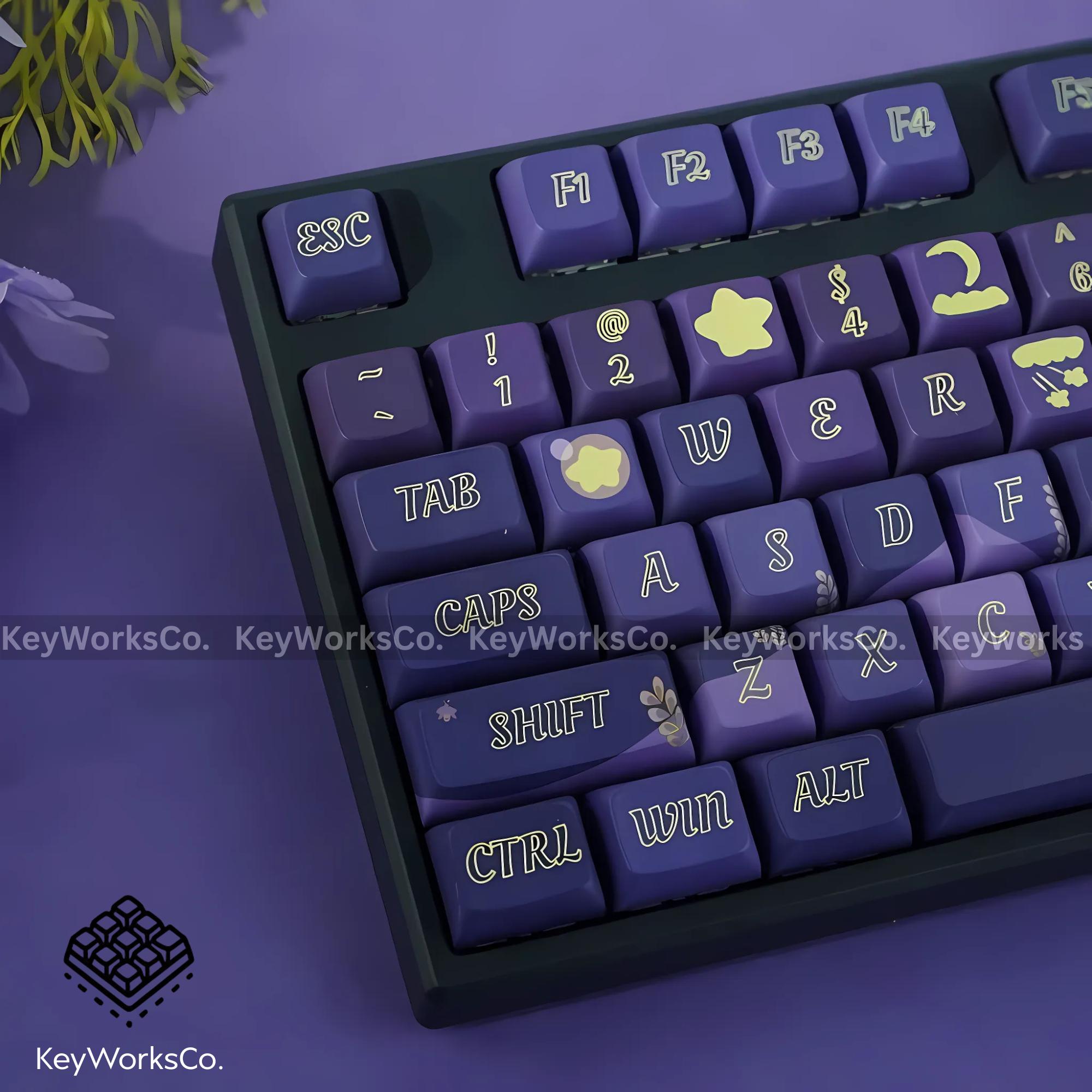 Lavender XDA Profile PBT Keycap Set: 127 Keys for Mechanical