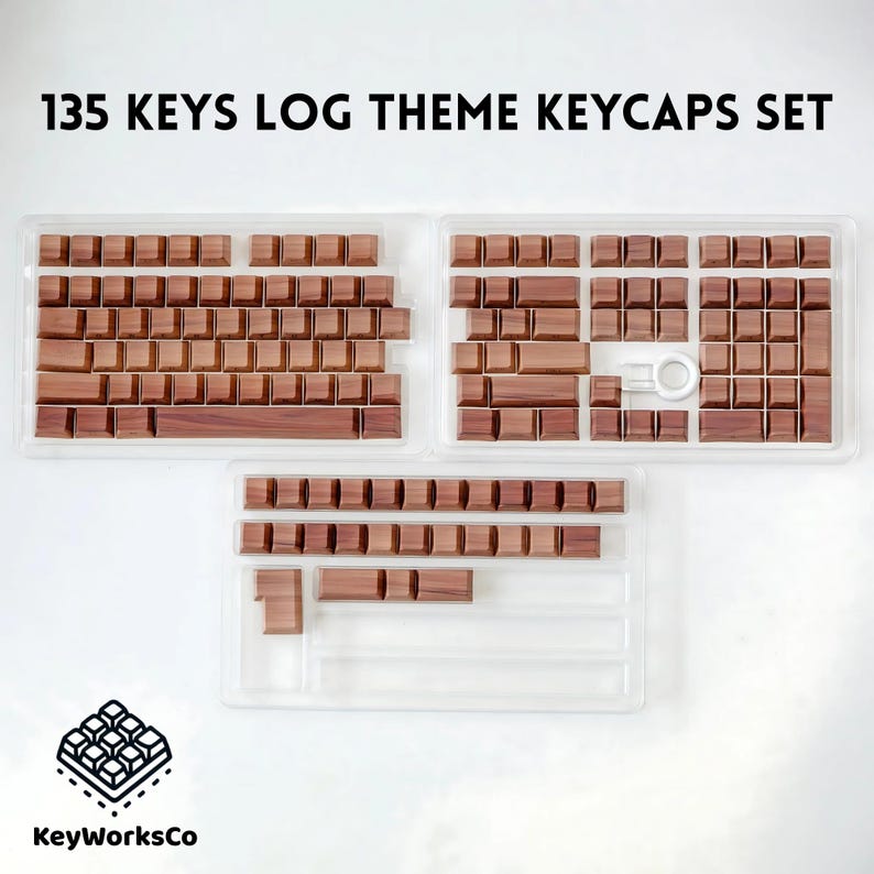 Log Theme Keycap Set: 135 PBT Cherry Profile Double Shot Keycaps - Etsy