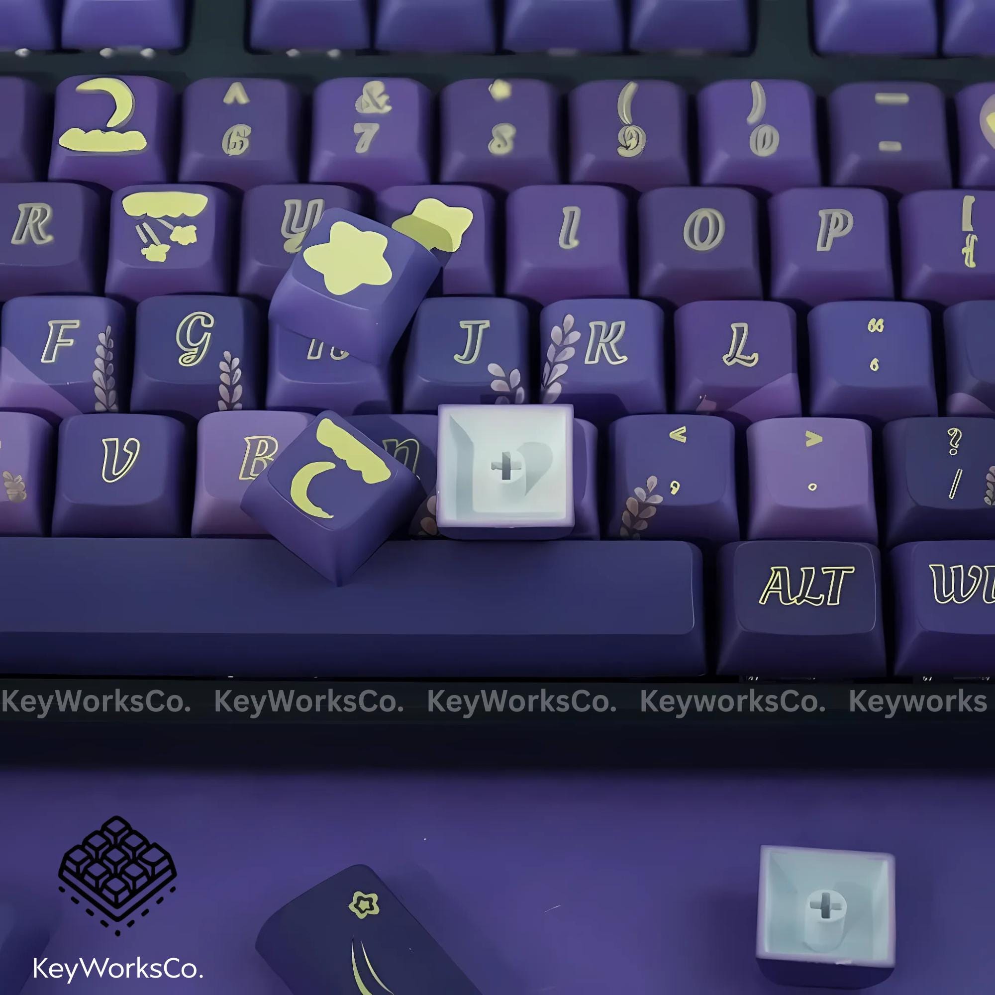 Lavender XDA Profile PBT Keycap Set: 127 Keys for Mechanical