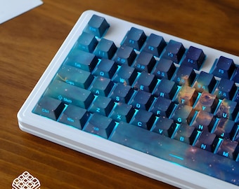 Cosmic Star Keycap Set: 135 PBT Cherry Profile, Shine-Through