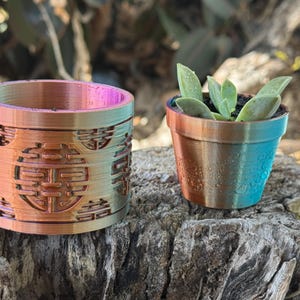 Jardinière succulente imprimée en 3D : pot de cactus de bureau moderne