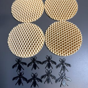 3D Printed Wasp Nest Decoy – Natural Deterrent, Includes 8 Wasp Silhouettes
