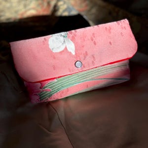 Handmade Kimono Clutch – Small Japanese Fabric Purse – Upcycled Foldover Bag – One of a Kind Eco Friendly Gift