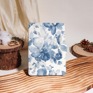 Watercolor Flowers Kindle Case with Hand Strap, Kindle 2019/2022, Kindle 10th 11th Case,Kindle Paperwhite 2021 Case With Auto Wake/Sleep