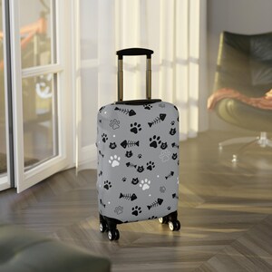 Aangepaste schattige kattenpoot bagagehoes perfect voor reizen huisdierliefhebbers Cadeaus met kattenthema Uniek reisaccessoire Leuke kofferbeschermer