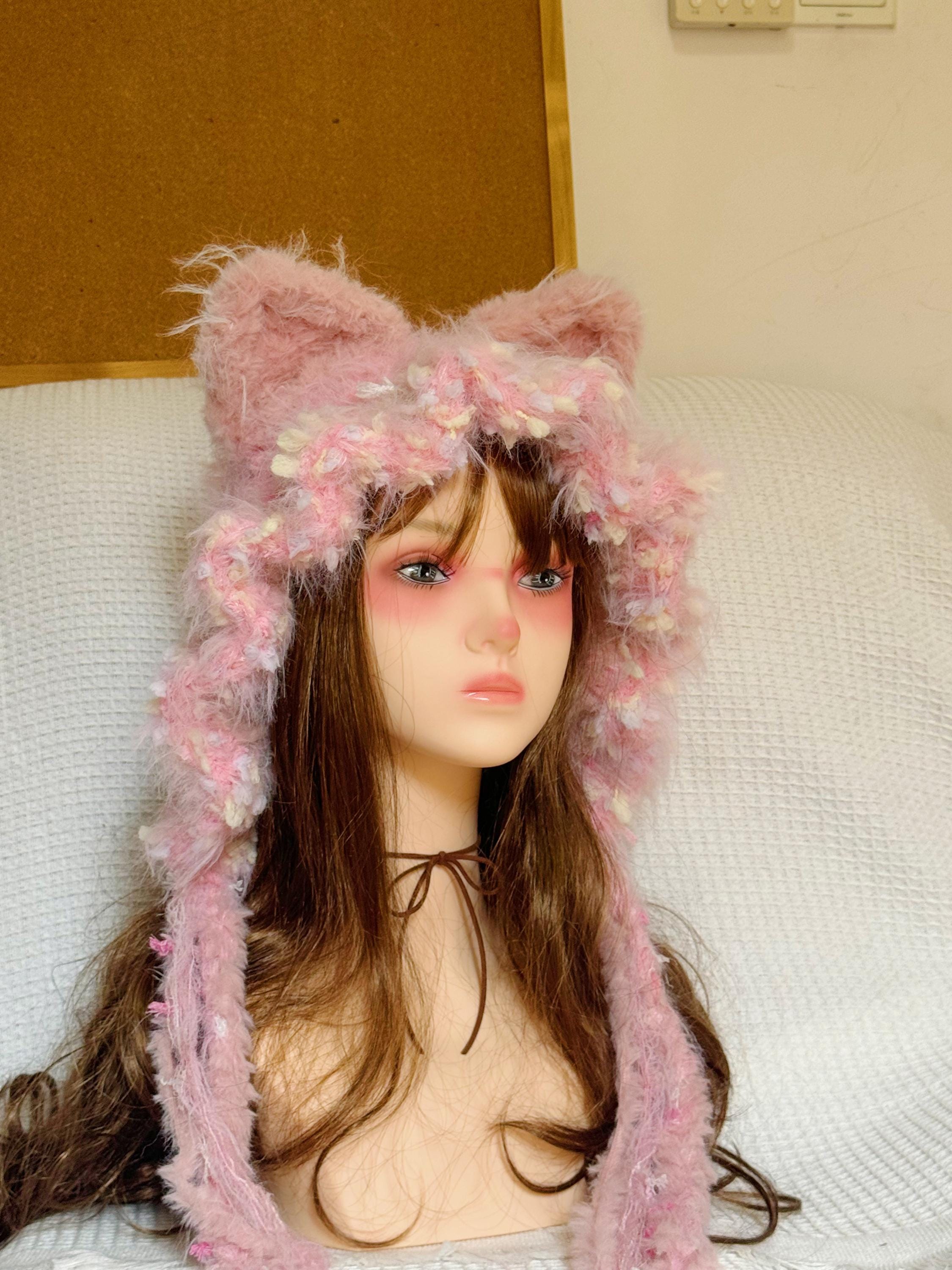 Pink Furry Cat Hat - Etsy
