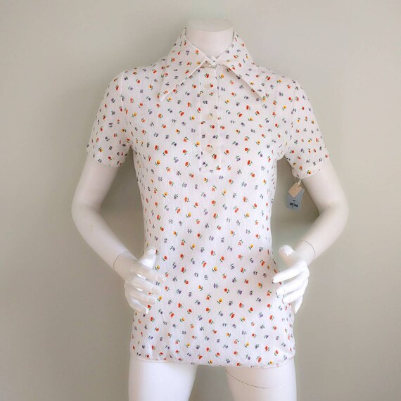 NWT Vintage 1970s White Floral Liberty Print Bodys