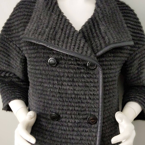 Katherine Kelly Charcoal Stripe Gray Alpaca Wool … - image 2