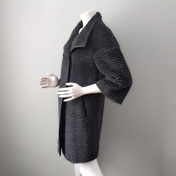 Katherine Kelly Charcoal Stripe Gray Alpaca Wool … - image 6