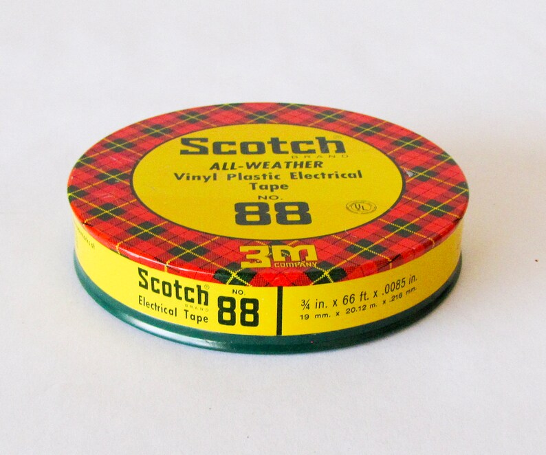 Vintage Scotch No. 88 Vinyl Electrical Tape Tin Etsy