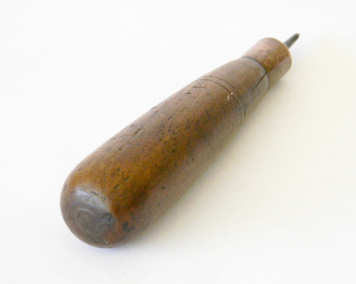 Vintage Wood Handle Awl Etsy