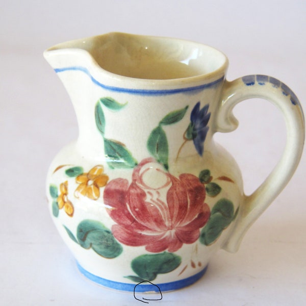 Vintage Red Wing Pottery Creamer Hand Painted Orleans Pattern
