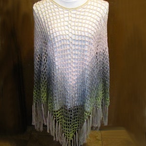 Ladies Poncho Crochet Summer Fall Lightweight Acrylic Cotton