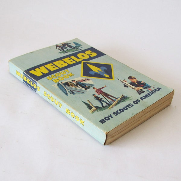 Vintage Webelos Cub Scout Book 1969 printing with Bonus Yellow Placemat