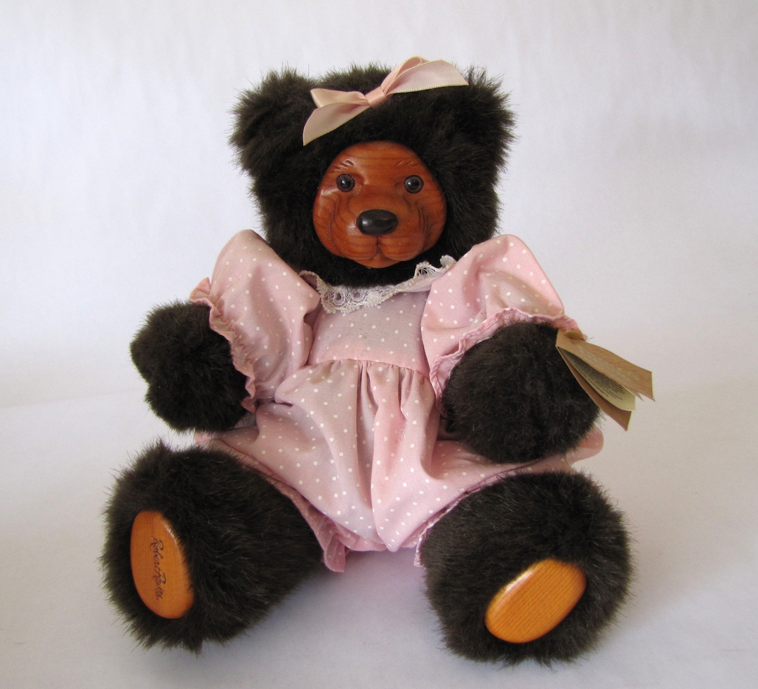 Raikes Bear Cookie A Robert Raikes Original Carved Wood Face Etsy