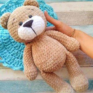 編みぐるみテディベアのかぎ針編みパターン、クマのかぎ針編みパターン、かぎ針編みのぬいぐるみ、かぎ針編みのクマ、DIY用動物のパターン、英語のチュートリアル