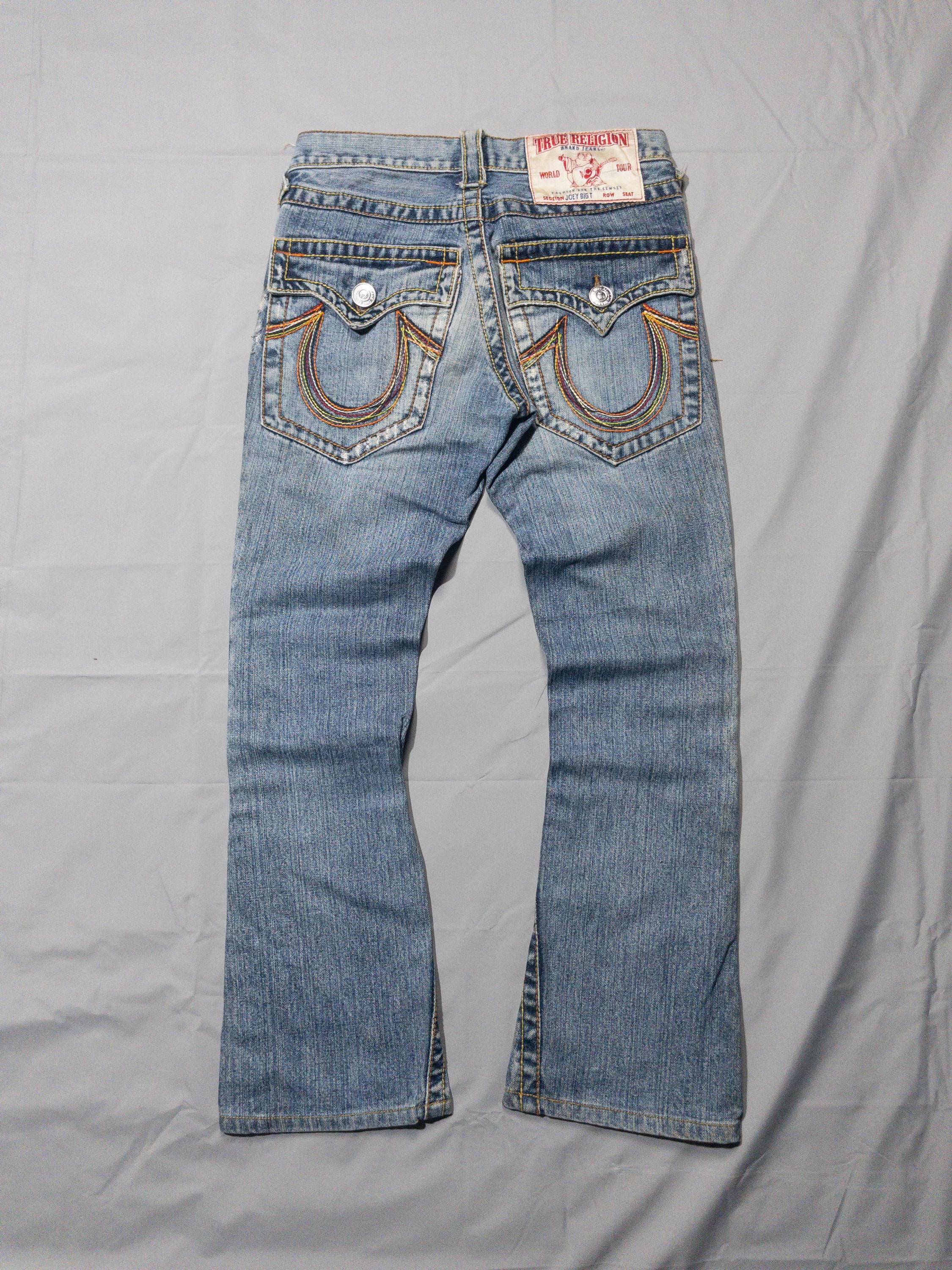 TRUE RELIGION アップリケ 刺繍デザイン デニム ジーンズ True Religion Jeans With Embroidery - Etsy