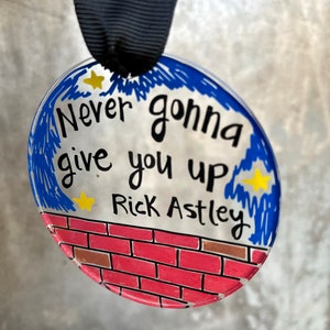 Never Gonna Give You Up Rick Astley Ornament Acrylic Ornament Gift 3 Ornament image 1