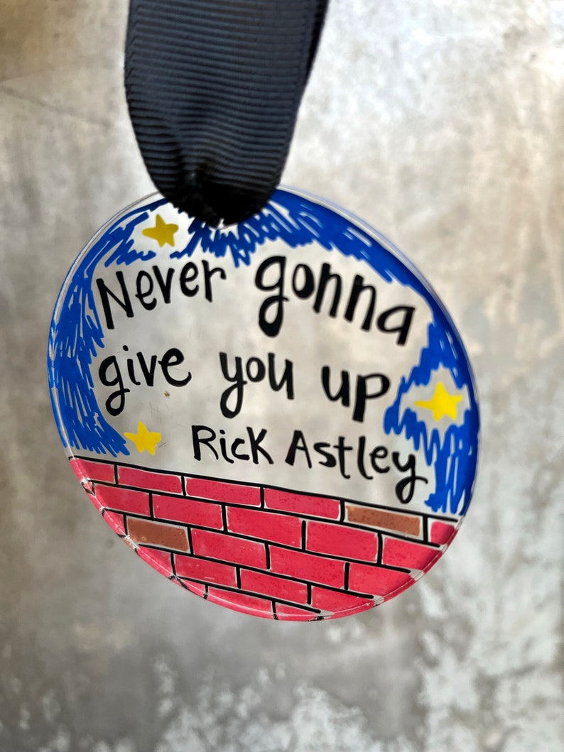 Never Gonna Give You Up Rick Astley Ornament Acrylic Ornament Gift 3 Ornament image 1