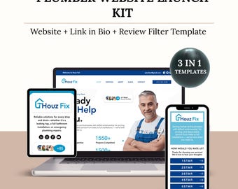 Plumbing Business Website — Wix Template with Booking Request Form & Service Pages