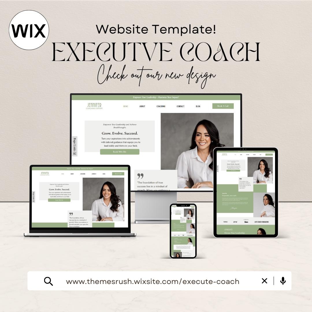 Executive Coach WIX Website Template: Minimalist Design - Etsy