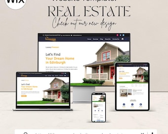 Plantilla minimalista de WIX para inmobiliaria: Diseño de sitio web para agentes