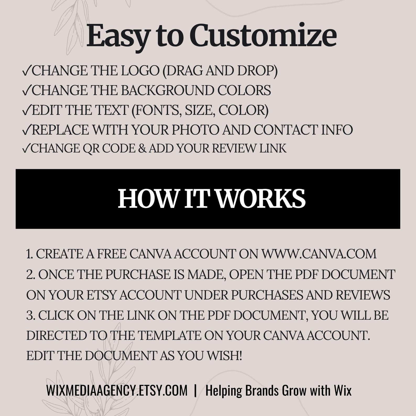 Google Review Card – Editable QR Code Feedback & Rating Sign (canva ...