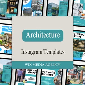 Architecture Social Media Templates: Canva Kit for Architects & Interior Designers (Digital Download)