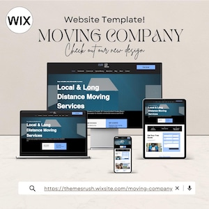 Moving Company WIX Website Template – Professional Design Site – Modern WIX Design for Movers – Transfer Within 24 Hours