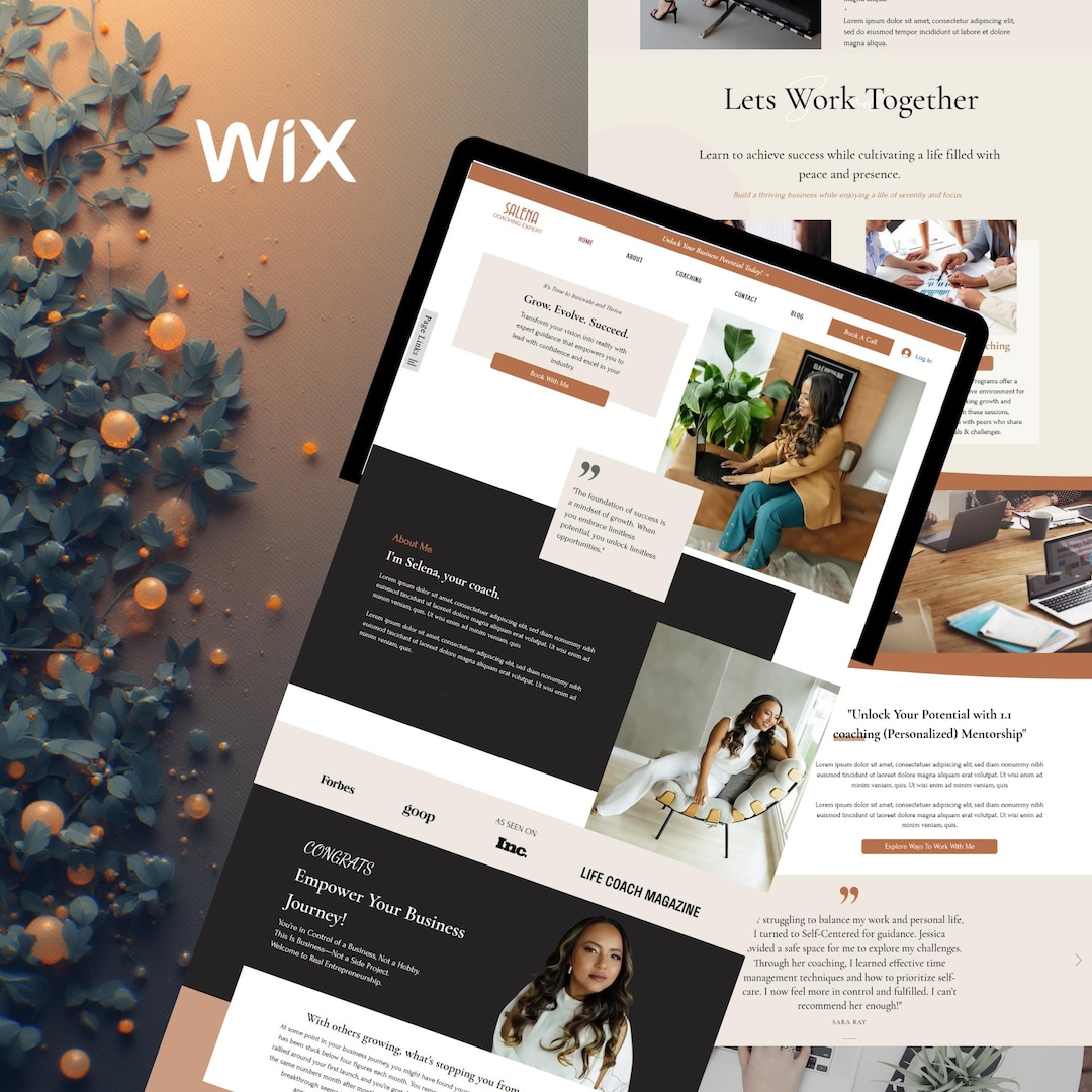 WIX Business Coach Website Template | Customizable Coaching ...