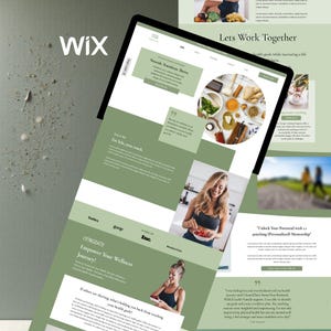 Health Coach Wix Website Template | Editable Wellness Coaching Site Design