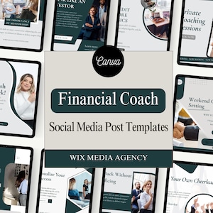 Financial Coach Templates, Financial Social Media Posts, Financial Instagram Posts, Financial Coach Branding, Canva Design, Financial Coach