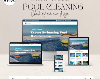 Pool Cleaning WIX Website Template: Professional Design