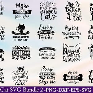 猫のSVGバンドル、猫のお母さんのSVG、猫のTシャツのSVG、猫好きの女性SVG、猫のお父さんのSVG、猫好きのSVG、子猫のSVG、猫の名言SVG、皮肉な猫のSVGバンドル