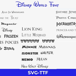 Cartoon font bundle OTF SVG,Cricut Cut Files, Disney Clipart Silhouette,Digital Vector Sublimation Printing,Disneyland Font Svg,Mickey Mouse