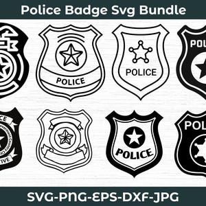 Police badge svg bundle, Police badge,Police Svg, Police Officer Svg, Laser CutFile, Police Badge Clipart, Security Badge, Badge Sillhouette