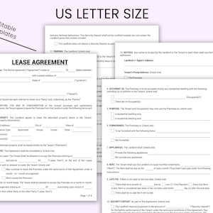Lease agreement templates,Editable Rental Agreement Template. Printable Lease Agreement. Residential Housing Agreement. Lease Contract pdf