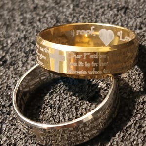 Personalized Double Bevel Stainless Steel Ring – Sleek, Durable, & Customizable