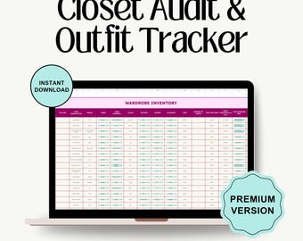 Closet Audit & Outfit Tracker: Spreadsheet Template (Digital Download)