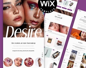 Luxury Beauty Brand Wix Website Template | Sustainable Cosmetics