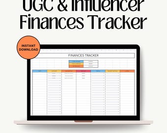 UGC Influencer Finance Tracker: Brand Deal Budget Spreadsheet (Digital Download)