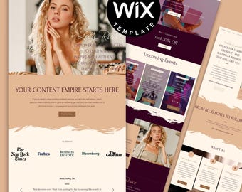 Wix Website Template | Influencer Coach & Online Shop