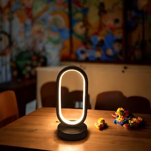 Bedside Lamp - Nightstand Lamp - Touch Bedside Lamp - Mini Desk Lamp - Reading Lamp for Bed - LED Ring Light - Small Desk Light - led lamp