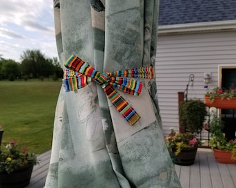 Patio Umbrella Strap: Washable Cotton Bowtie Tie (52-53" Long)